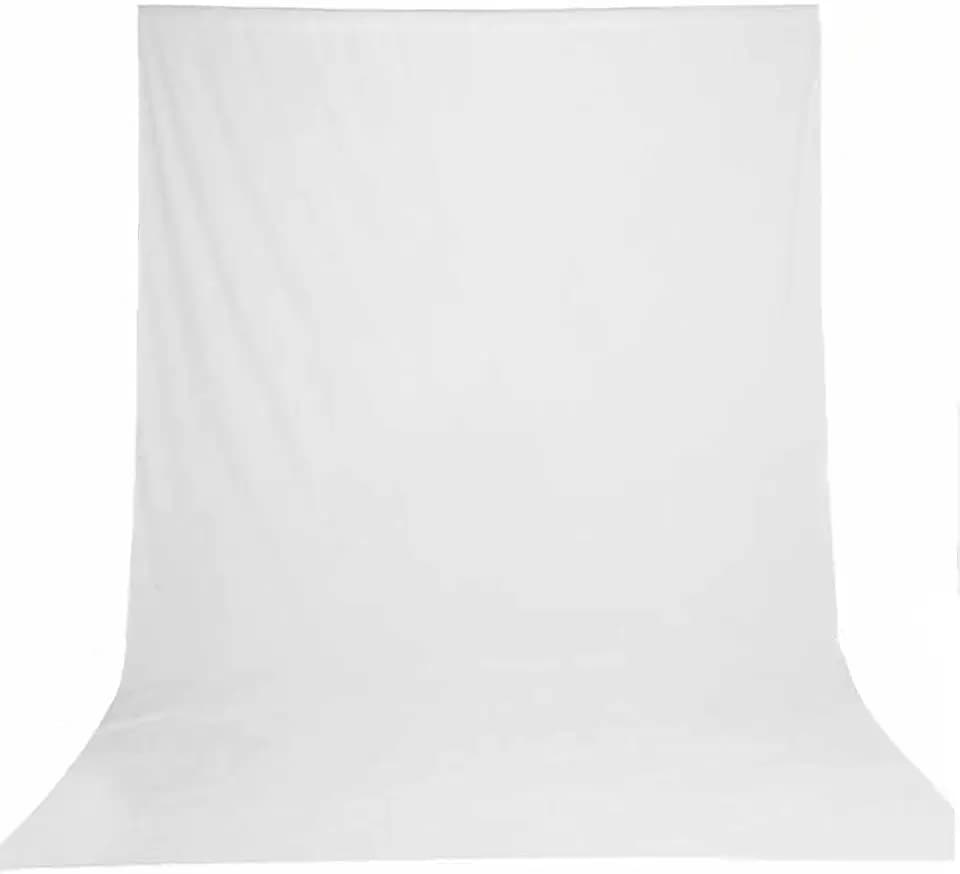 6X9 ft Photo Backdrop White Backdrop for Photoshoot, Non-Reflective Soft White Backdrop for Home Studio, Baby Photography, YouTube Content & Live Streaming（only 1x Background）