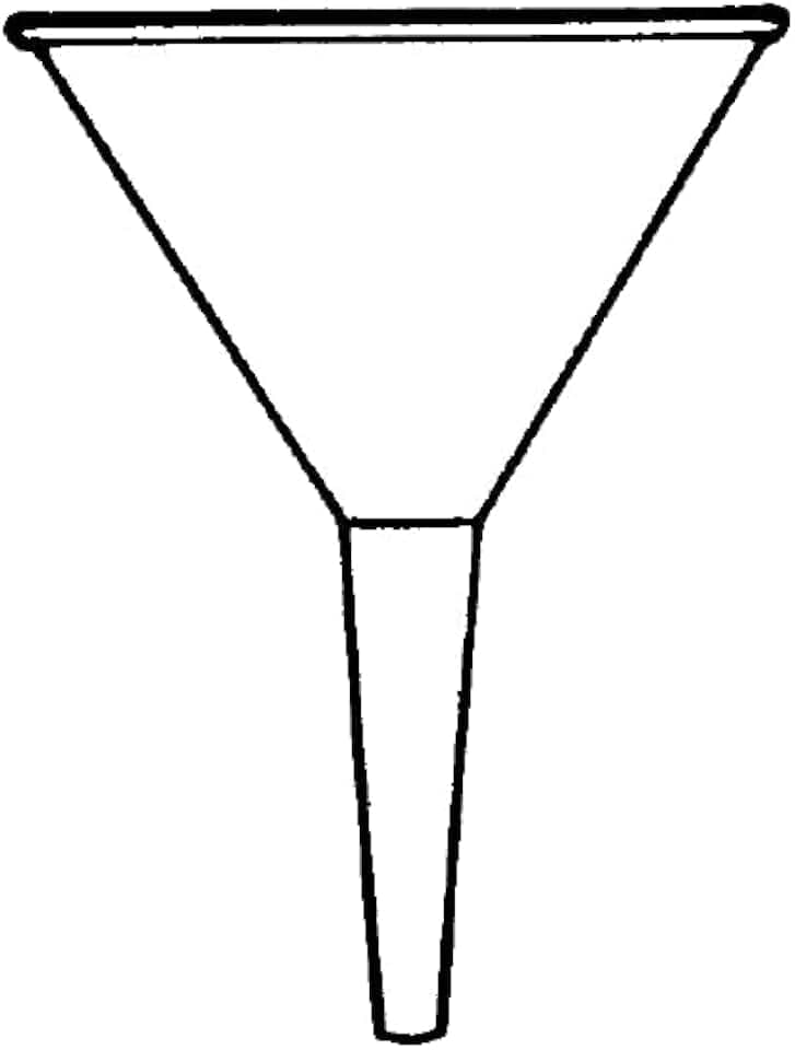 neoLab Glastrichter 100 mm Durchmesser aus Kalk-Soda-Glas, Winkel 60 Grad, Stiellänge 100 mm