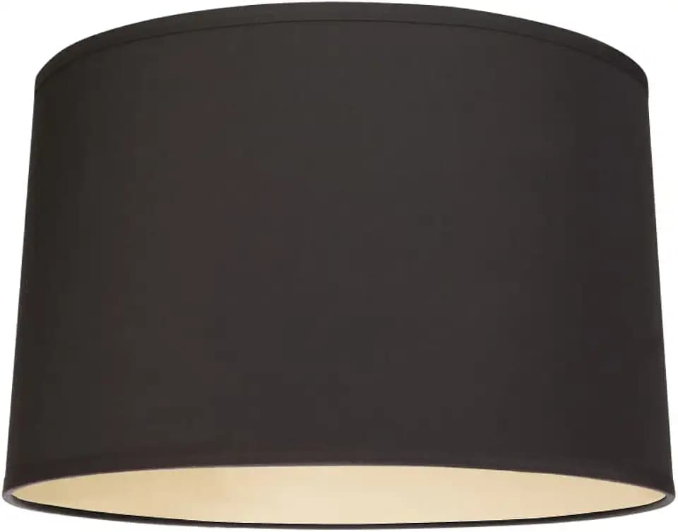Aspen Creative 32252A Transitional Hardback Empire Shaped Spider Construction Lamp Shade in Black, 18" wide (17" x 18" x 11 1/2")