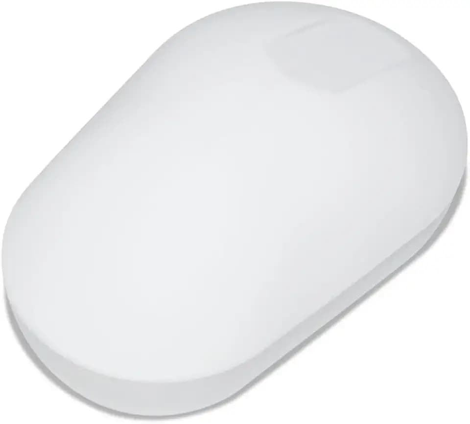 PUREKEYS Medical Mouse Touch Scroll Wireless White for Hospital, Dentist, Cleanroom, Laboratory and Industrial. Easy to Clean Hygienic Flat and Flexible Silicone