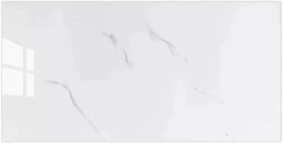 10pcs Thick Marble Peel and Stick Waterproof Wall Panels,Heat-Resistant Backsplash Tile, 23.6"x11.8" PVC Foam Wall Sticker for Kitchen,Living Rooms,TV Walls,White Gray (Not Real Tile 19.4Sq. Ft.)