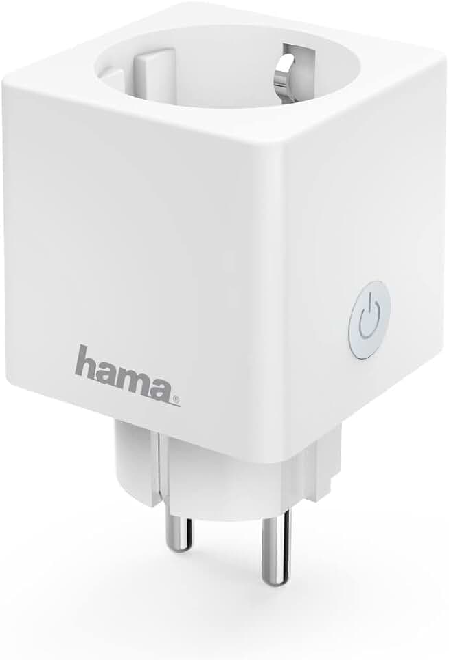 Hama WLAN Steckdose Professional, Mini Plug (smarte Steckdose mit Verbrauchsmessung, WiFi Steckdose für Sprach- u. App-Steuerung, für z.B. Heimkino, Stehlampe, Ventilator, 3680W, 16A) weiß