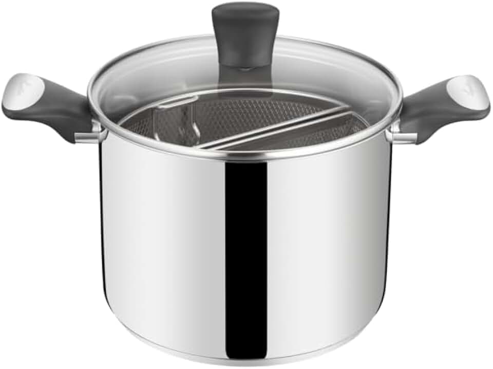Lagostina Intensive Pro Pastatopf mit Antihaftbeschichtung, 22 cm, kratzfeste Titanbeschichtung, schnelles und gleichmäßiges Kochen, geeignet für alle Wärmequellen, einschließlich Induktion