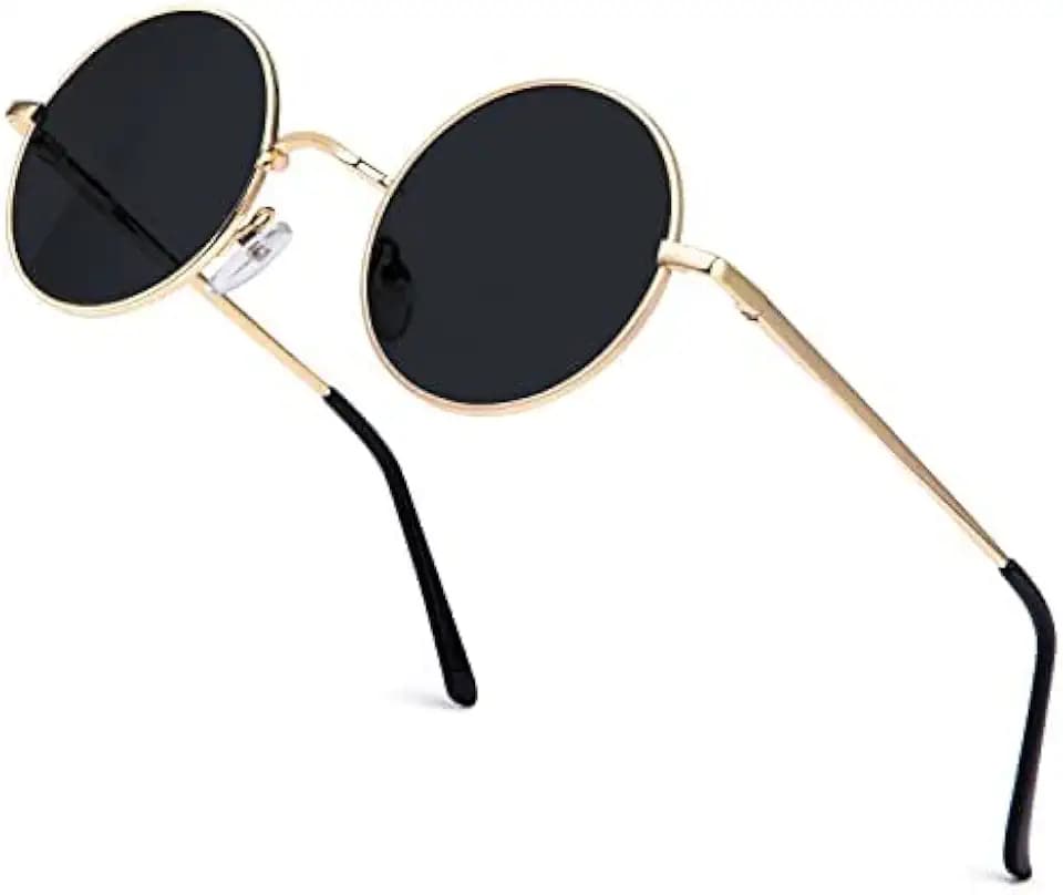 ANYLUV Sonnenbrille Herren Polarisiert, Runde Sonnenbrille Herren Damen Klassische mit UV-Schutz