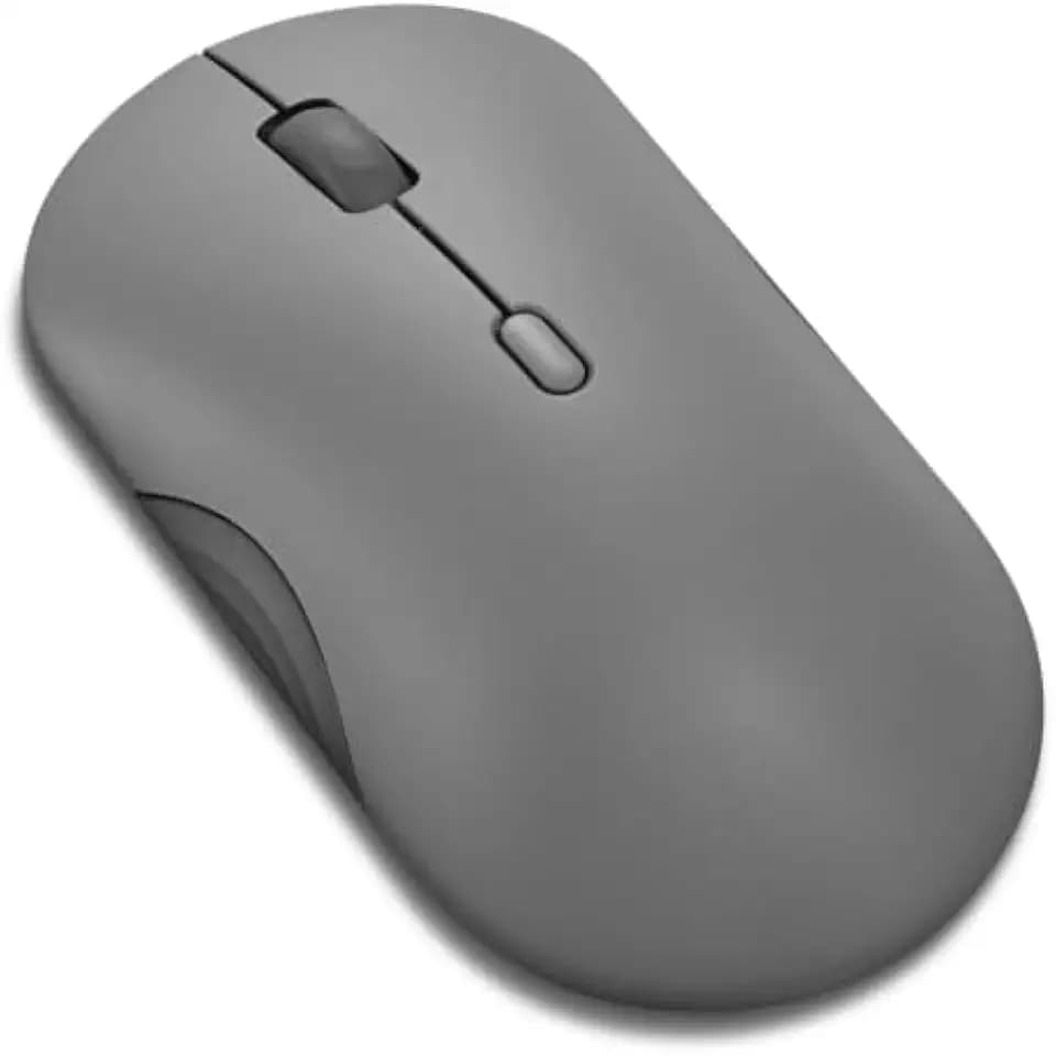 Lenovo 350 Wireless Bluetooth Mouse, Silent Click, 3 Level DPI (1000, 1600, 2400), 36 Month Battery Life, 2 Device Pairing, Luna Grey
