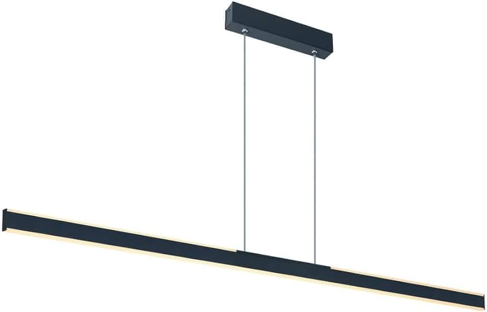 SLV ONE LINEAR 140 | Pendelleuchte, Wohnzimmer-Lampe, Innen-Beleuchtung, Hänge-Leuchte für das Esszimmer, LED, Decken-Leuchte | dimmbar, 3000K, 35W, 1875lm, schwarz dimmbar