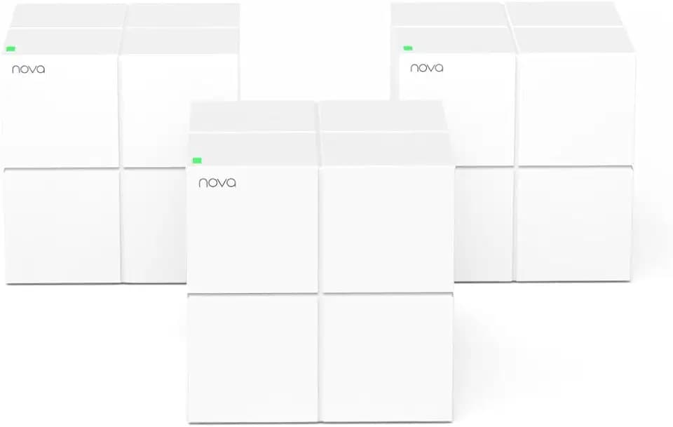 Tenda Nova Mesh WiFi System MW6 - Covers up to 4-6 Bedroom Houses- AC1200 Whole Home WiFi Mesh System - Gigabit Dual-Band Mesh Network - Replaces Wireless Router and WiFi Extender - 3-Pack