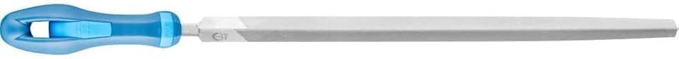 PFERD TOOLS Werkstattfeile Dreikant, 250mm, dreieckige, spitz zulaufende Feile, Kreuzhieb H2 auf drei Seiten, Ergonomie-Feilenheft, 11211257 – für universelle Schrupp- und Schlichtarbeiten geeignet