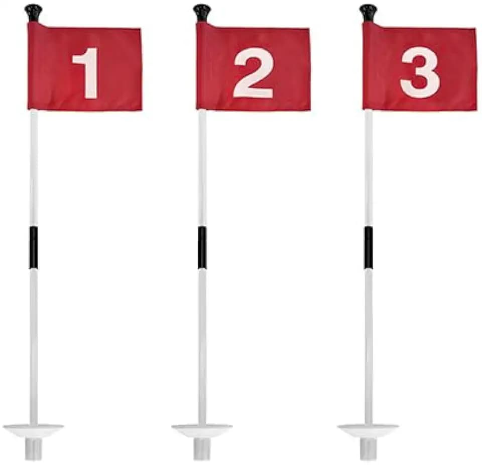 Golf Flagstick for Portable Sectional Yard - Foldable Golf Pin Flag with Putting Flag Ideal for Backyard Practice
