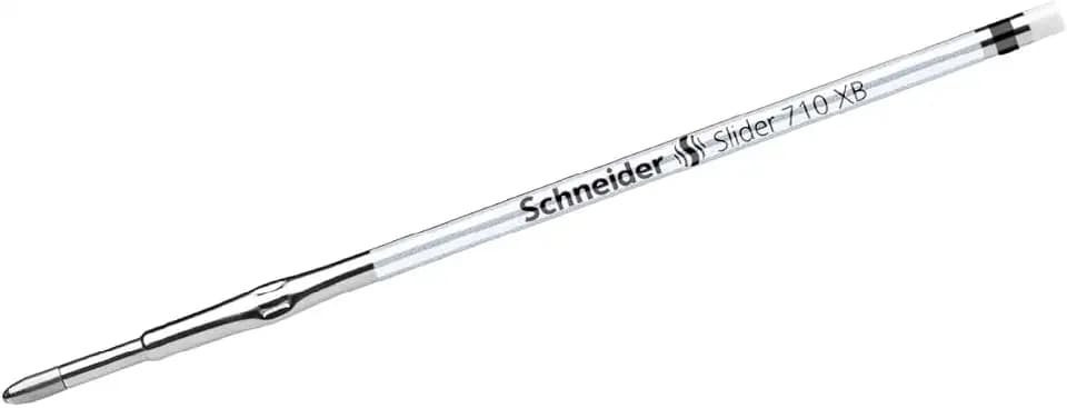 Schneider 171001 Slider 710 Kugelschreibermine (ViscoGlide-Technologie, Strichstärke XB) 10 Stück, schwarz
