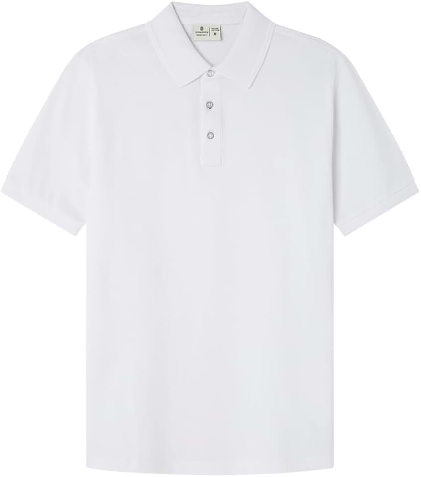Springfield Herren Basic Slim Ss Daily Polo with Tree Embroidery. 100% Bci Cotton Poloshirt