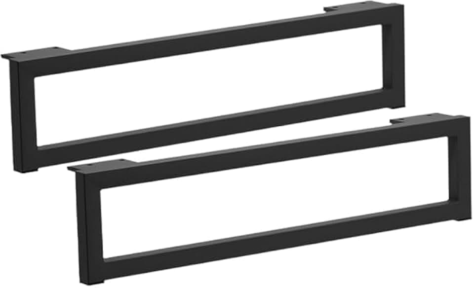 Hochwertige Rechteckige Möbelfüße 2 Stück | Stilvolle Möbelbeine für Sofas und Schränke – Matt Schwarz, Höhe: 120 mm, Robuste Möbelbasis im Loft-Design (Höhe: 12cm | Breite: 50cm [2 Stück])