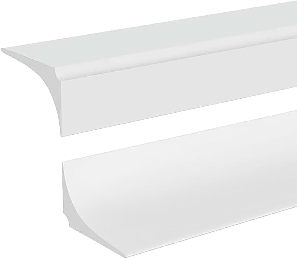 Zayejod Badewannenabdichtung Selbstklebend Schwallschutzleiste Dusche Silikon Wasserstopper, Wasserdamm für Küchen,Bäder,Waschbecken,Arbeitsplatte - 2.5cmx1.5cmx3 Meter,Weiß,Ohne Rückseiteklebung