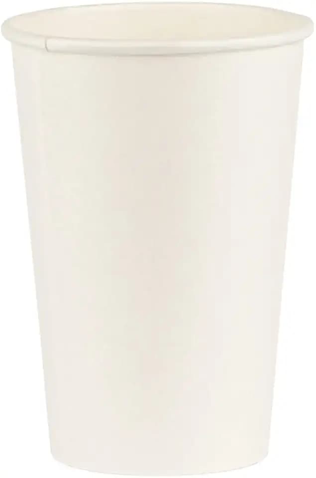 Hot Cups, White Paper, 10oz, Case of 1000 (20 packs x 50)