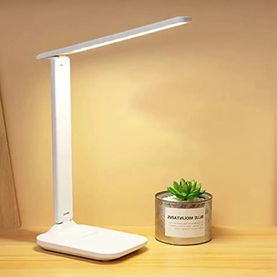 ANDYLV Schreibtischlampe LED Tischlampe Dimmbare Tischleuchte Touch-Schalter,3 Farb und 10 Helligkeitsstufen Augenfreundliche Tischlampe Nachttischlampefür Büro,Lesen,Studieren [Energieklasse A+++]