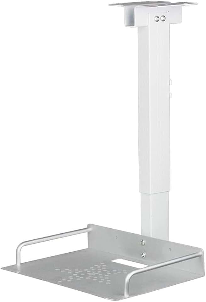 Universal Projektor-Halterung,Tablett 24×20 cm - Verstellbar 34-56cm, Kabelführung, Aluminium + Edelstahl