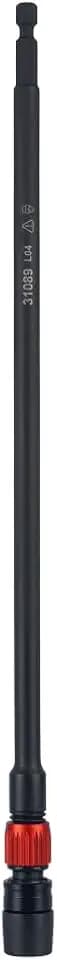 Klein Tools 31089 12-Inch Dual-Lock Extension, 1/4-Inch Hex Shank Impact Bit Holder, Quick-Release Locking Mechanism with Secondary Twist Lock, Compatible with Impact Drivers and Drills