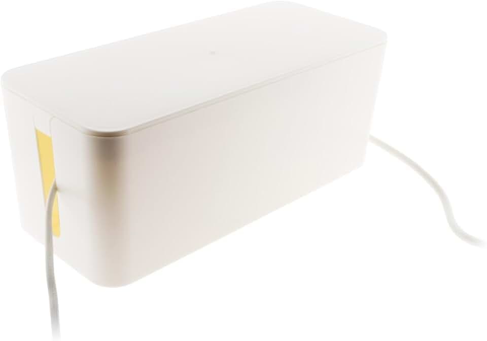 Zenitech - Kabelbox für Mehrfachsteckdosen - Weiß - Robuste Abdeckung zur Optimierung elektrischer Verbindungen - Stabiler Kunststoff - 30 cm Länge - Ideal für sicheren Hausgebrauch