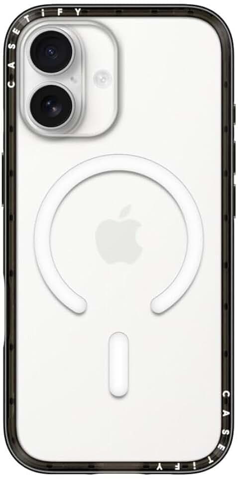CASETiFY for iPhone 17 Case - Compact Compatible with MagSafe Clear Black