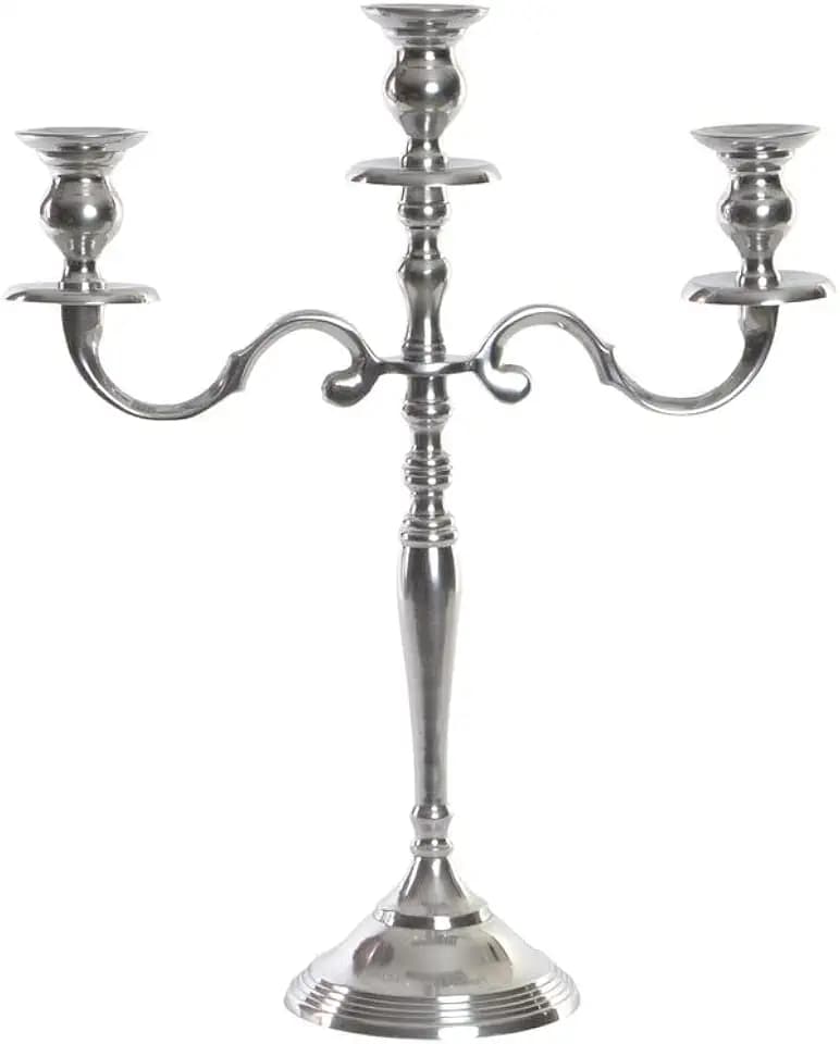 DKD Home Decor Kerzenständer, Silber Metallic, Estándar