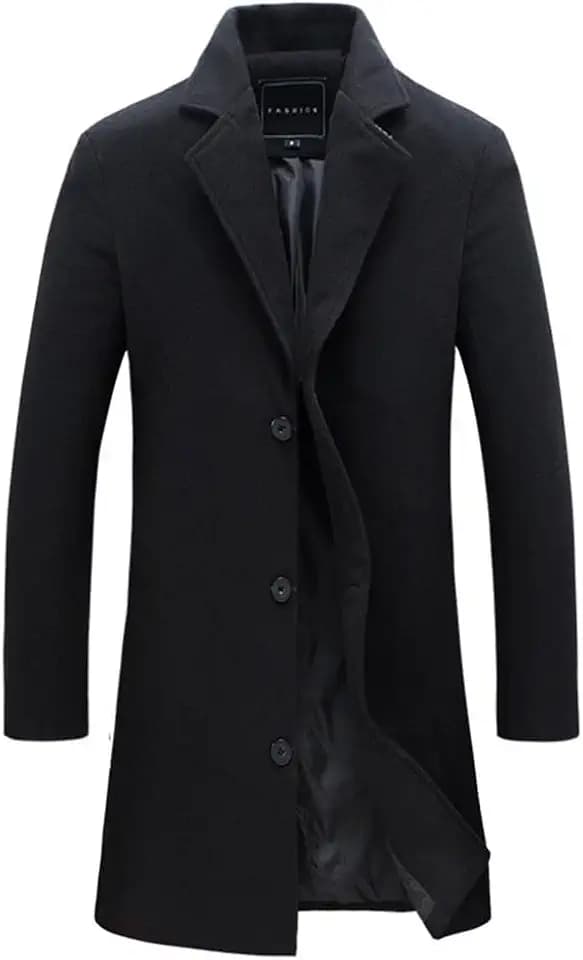 SPORTARC Stilvolle Oberbekleidung für Herren, Winter-Trenchcoat mit klassischem Revers, geeignet für jeden Anlass