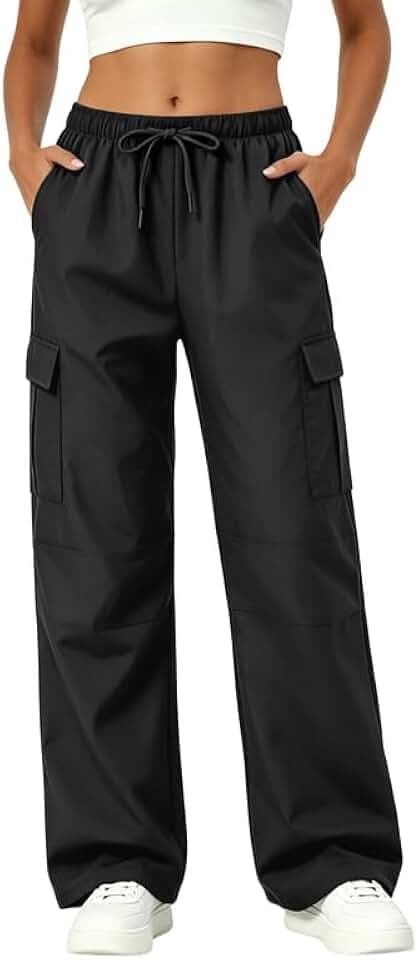 keriffe Women's Cargo Pants with Pockets Lightweight Baggy Hiking Pants