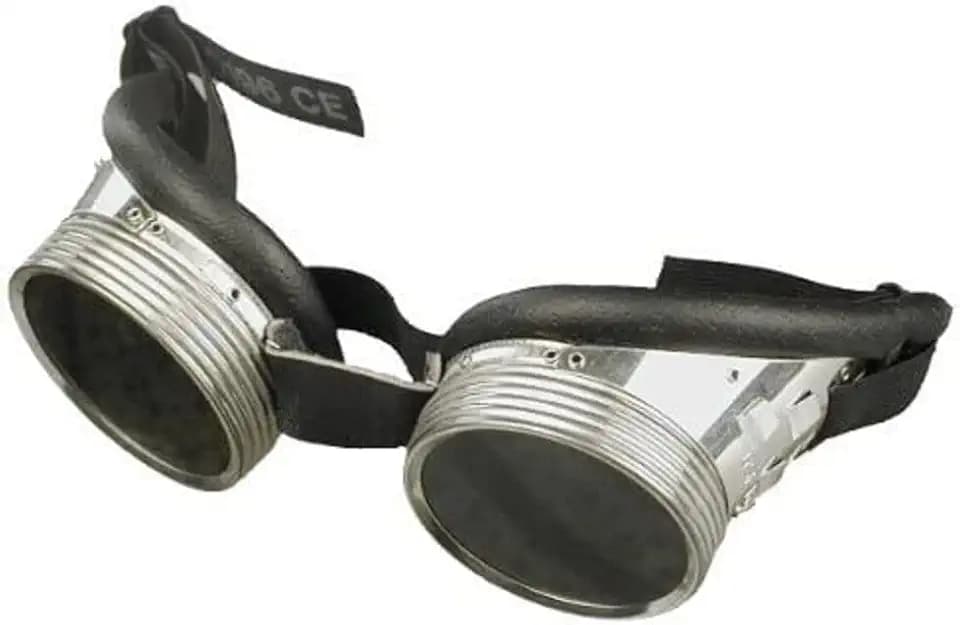 Connex Schweißerbrille Alu - chromfarbig - robust & unverwüstlich - weiche Gesichtsauflage - leichter Glastausch durch Schraubringe - verstellbares Gummiband/Schutzbrille / COXT938752