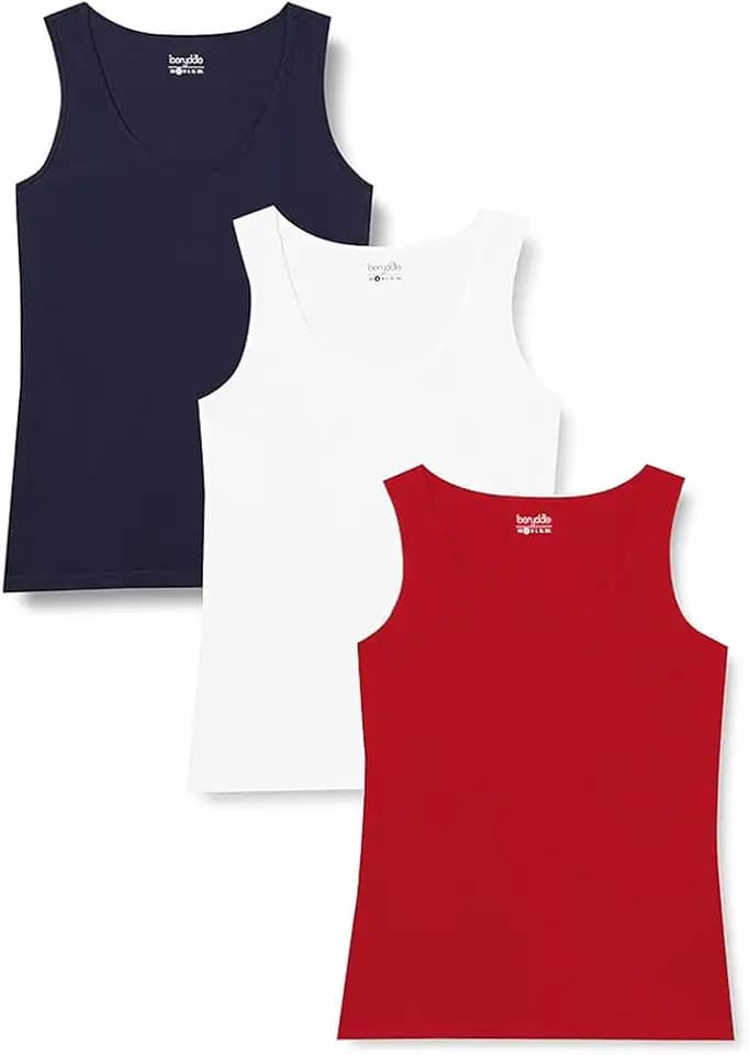 berydale Damen Tank Top aus 100% Baumwolle im Multipack
