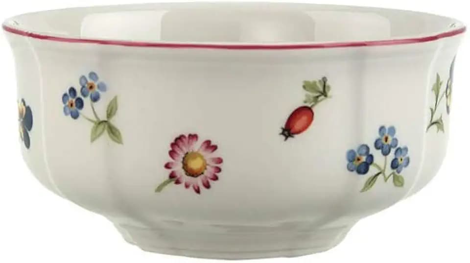 Villeroy & Boch - Petite Fleur Dessertschale 12 cm Weiß, Spülmaschinenfest, Mikrowellensicher, Schälchen, Kleine Schüssel für Müsli, Snacks oder Dips, Schale, Bol, Geschirr, Premium Porzellan