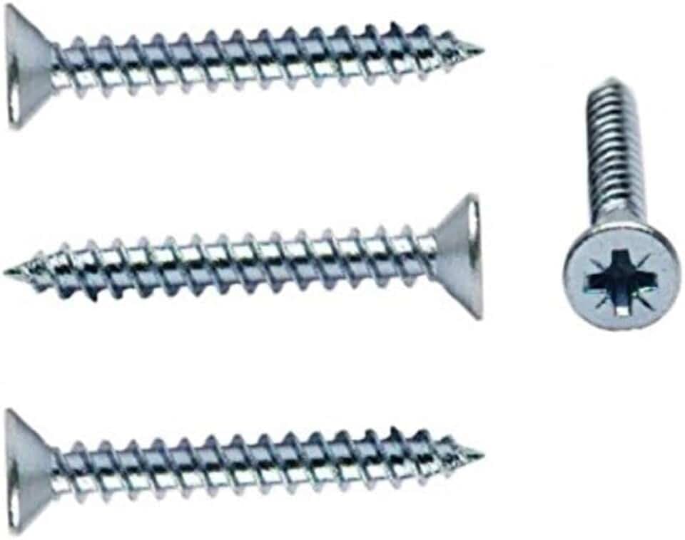 Bulk Hardware bh05894 Senkkopf, Doppelgewinde, Mehrzweck-Kreuz Kopf Pozi Holz Schraube, 17,8 x 2,5 cm – Bright Zink versilbert, 200 Stück