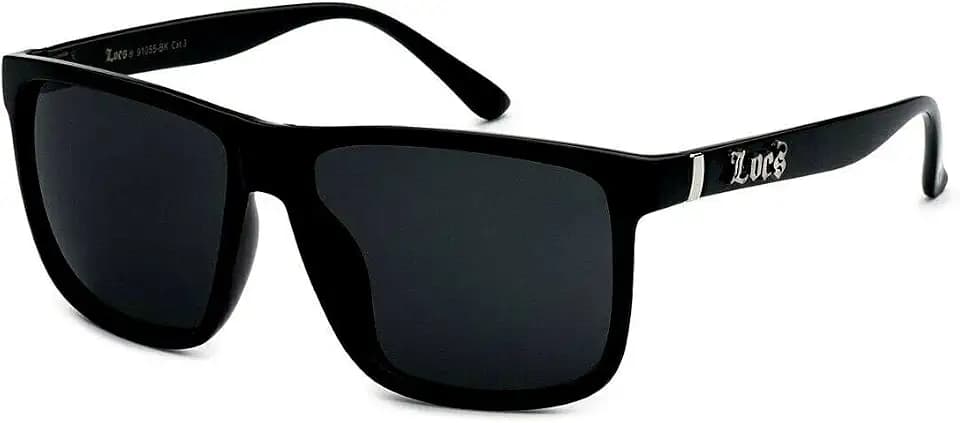 Locs Men's Gangster Oversized Rectangular Horn Rim Sunglasses - 91055 & 91295 Series