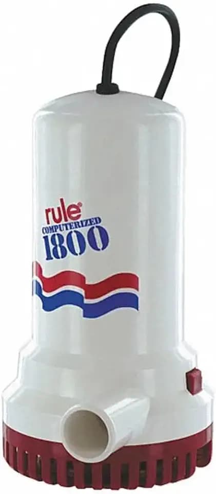 Rule A53S-24 Marine Rule 1800 Submersible Sump/Utility Pump with 24-Foot Cord (1800-GPH, 110-Volt)