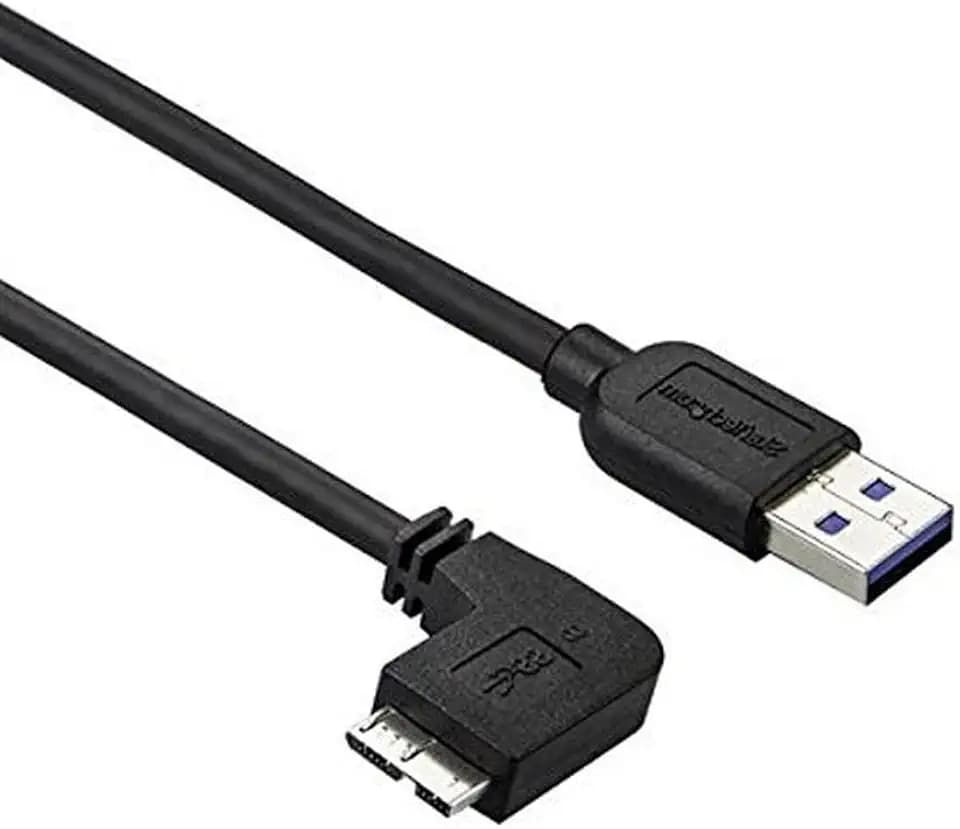 StarTech.com 1m Slim Micro USB 3.0 Kabel linksgewinkelt - USB 3.1 Gen 1 (5 Gbit/s) Anschlusskabel