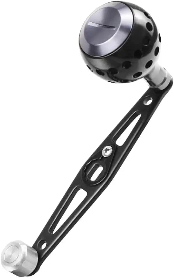 Baitcasting Power Handle Aluminum Alloy Rocker Arm for Bait Caster Round Fishing Reel Handle Knob Replacement Parts 8 * 5mm Holes