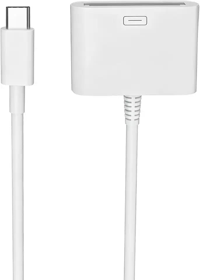 USB C to 30 Pin Female Adapter for iPhone 17,No Audio Type C to 30Pin Cable