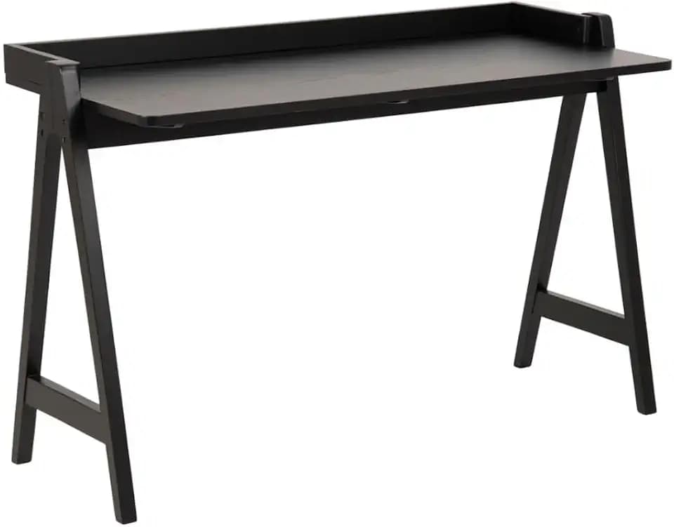 AC Design Furniture Maya Desk, Black, MDF, L: 51.6 x W: 126.6 x H: 80 cm, 1 pcs.
