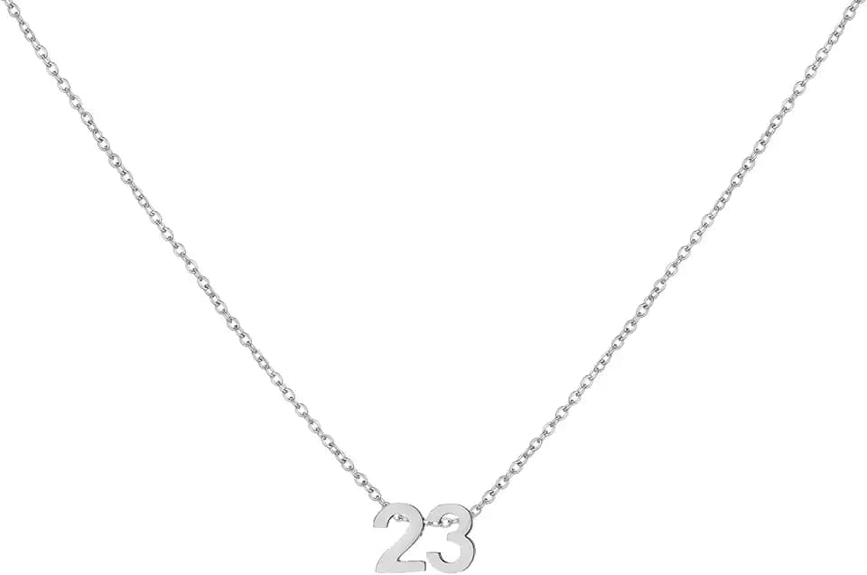 Number Necklace for Women Dainty 18K Gold Plated Pendant Necklace Charm Birth Month Personalized Jewelry Birthday Gift