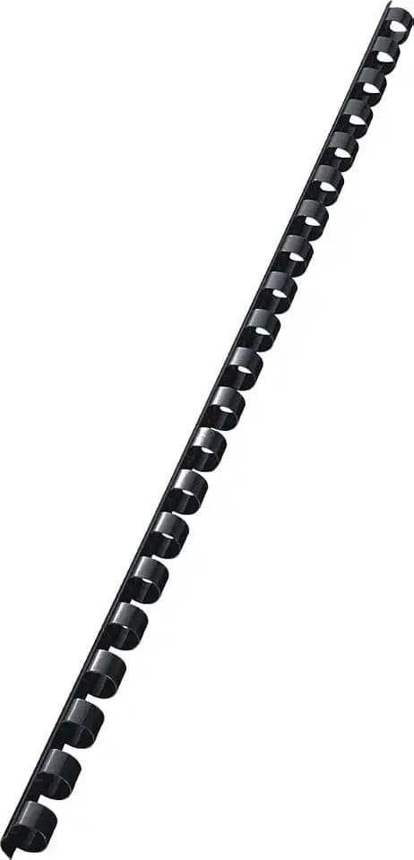 Leitz 35041 Plastikbinderücken, A4, Kunststoff, 8 mm, 45 Blatt, 100 Stück, schwarz