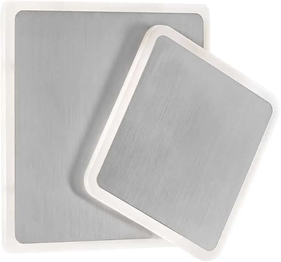 Wofi Deckenleuchte Sutter 2-flammig, Aluminium gebürstet, H: 6.5 cm x B: 25 cm x L: 25 cm