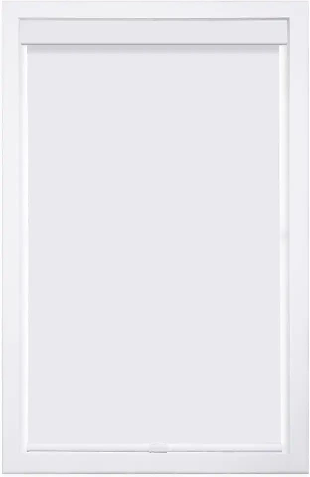 DEZ FURNISHINGS Cordless FreeStop Roller Shade, Room Darkening, Energy Saver, 27" W x 72" H, White