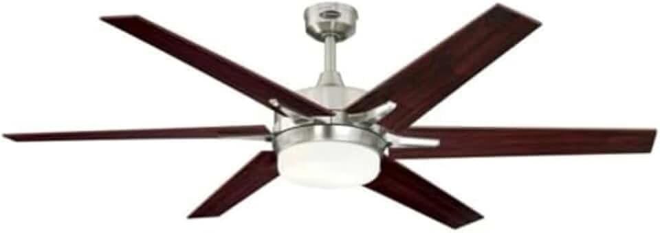 Westinghouse 74003B00 Cayuga Smart Ceiling Fan, 60-Inch, Brushed Nickel