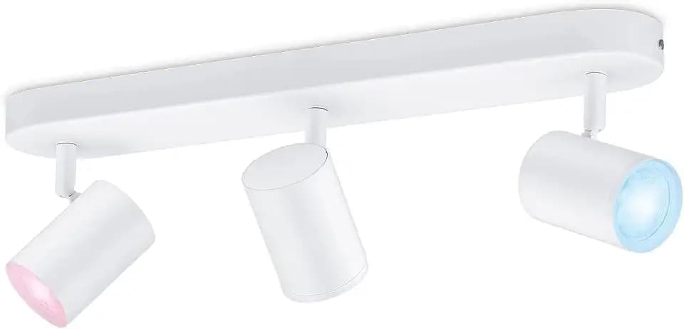 WiZ Tunable White and Color Imageo 3er LED Spot (1.035 lm), LED Leuchte mit 16 Mio. Farben oder warm- bis kaltweißem dimmbarem Licht, smarte Lichtsteuerung über WLAN per Stimme/App, weiß