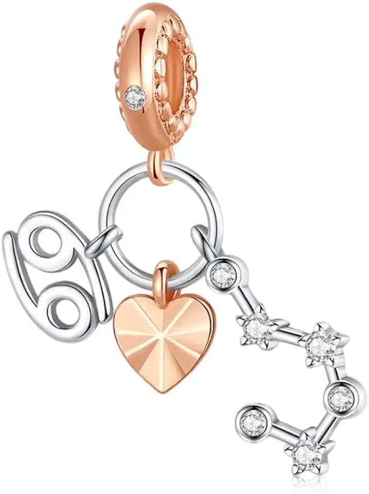 Sternzeichen Charms Anhänger 925 Sterling Silber für Armbänder