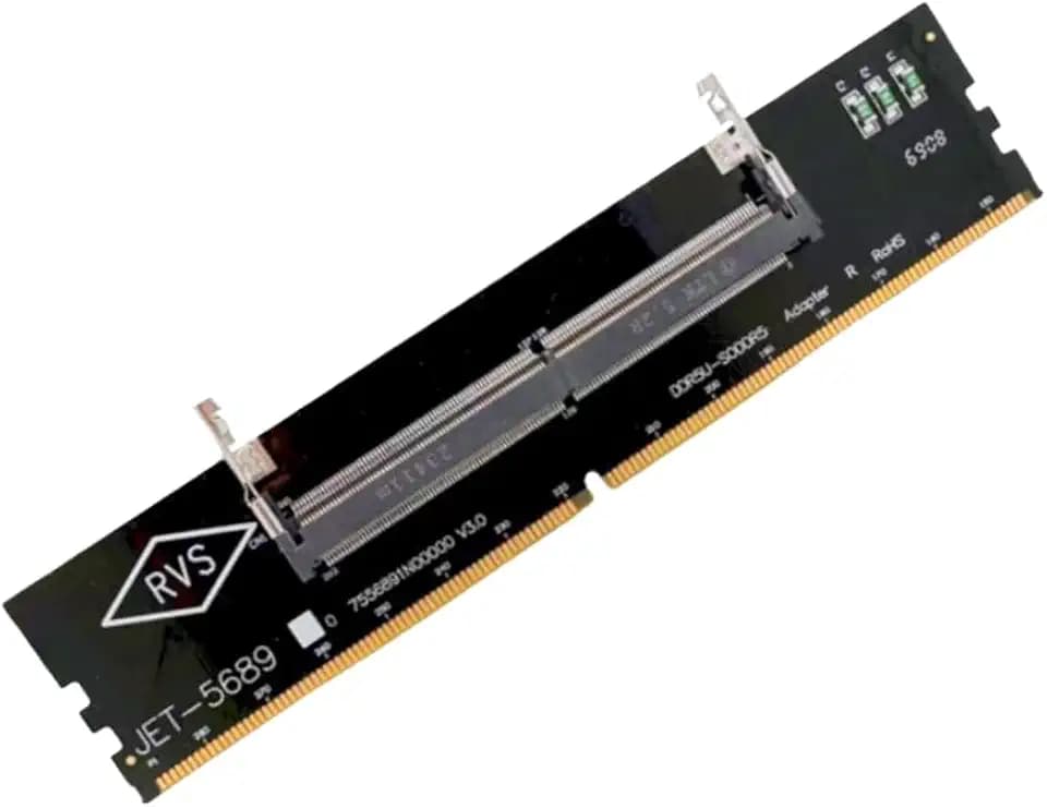 DDR5 zu DDR5 Adapterkarte RVS Laptop SO DDR5 RAM zu Desktop DDR5 Plug-and-Play Speichertester Diagnosewerkzeug
