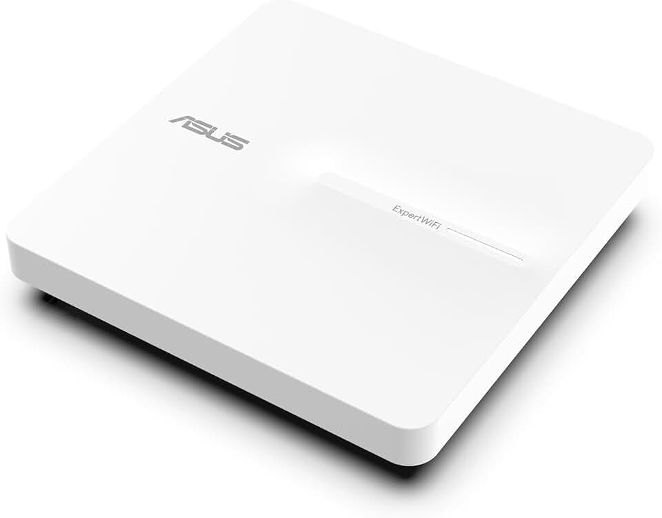 ASUS Expert WiFi EBA63 AX3000 Dual-Band PoE Access Point | bis zu 5 SSIDs und VLAN, selbstdefiniertes Netzwerk, unterstützt PoE & PoE+, einfache Management App, AiMesh kompatibel