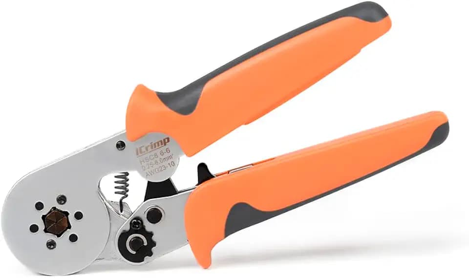 iCrimp Wire Ferrule Crimping Tool, Hexagonal Crimp Profile, Self-adjusting Wire End-sleeves Crimper for AWG23-10 Insulated Terminal & Non-insulated Ferrule