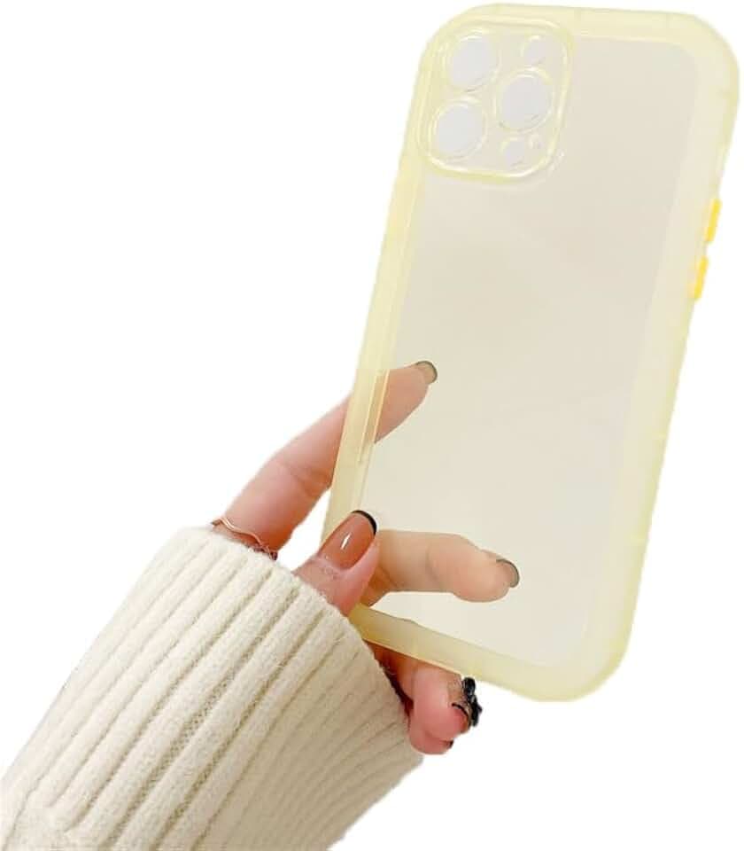 Schutzhülle für iPhone 13 Pro Max, [Vergilbt Niemals] [Schutz nach Militärstandard von 3 m], Transparente Hülle und TPU Schutzhülle für iPhone 13 Pro – Gelb