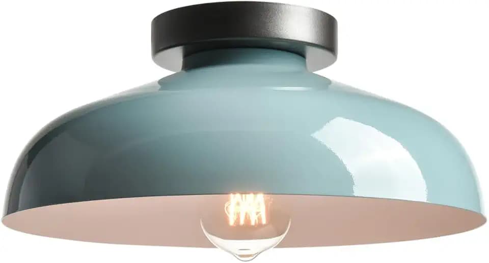 DIRYZON 12-Inch Industial Macaron Semi Flush Mount Ceiling Light