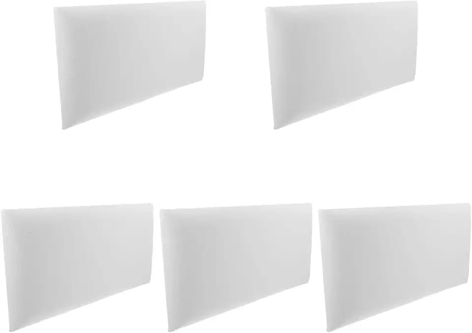 BESTonZON 5 Pcs Weiche Tasche Anti-Kollision Pad Wandschutz Kinderzimmer Gepolsterte Tampon Wandaufkleber Matte Home Decor Pvc Weiß