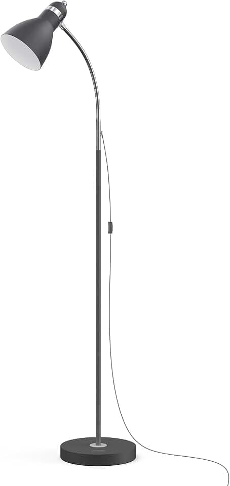 LEPOWER Floor Lamp, Metal Standing Lamp with Adjustable Gooseneck for Dorm